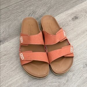 Skechers luxe foam Coral Slide Sandals size 9